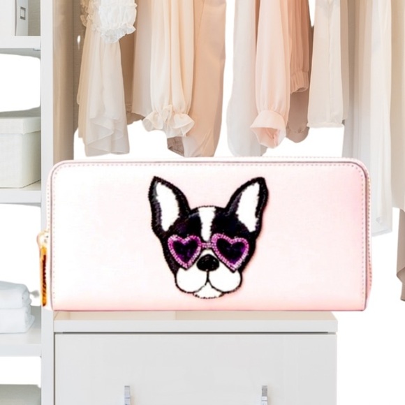 Kate Spade New York Dog Sylvia Francois Slim Pink Continental Wallet - Picture 1 of 15